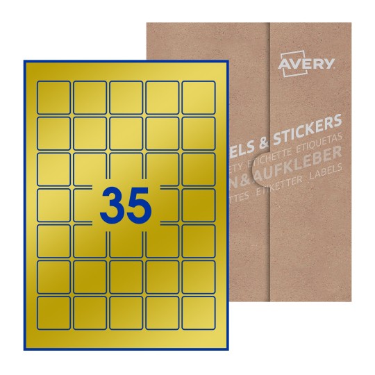 Square Labels - 35 x 35mm Square, Avery Blank Labels