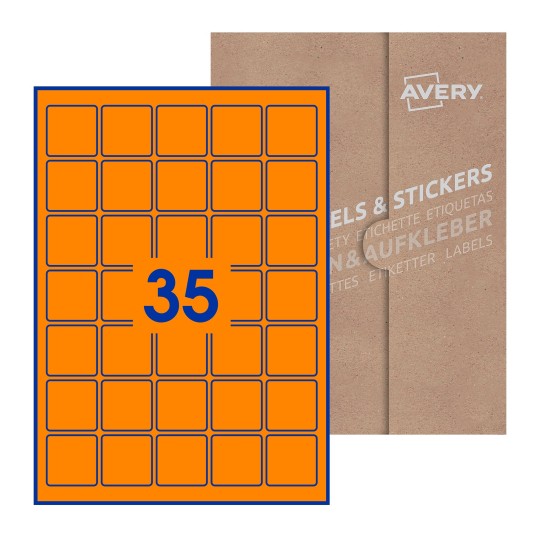 Square Labels - 37 x 37mm Square, Avery Blank Labels
