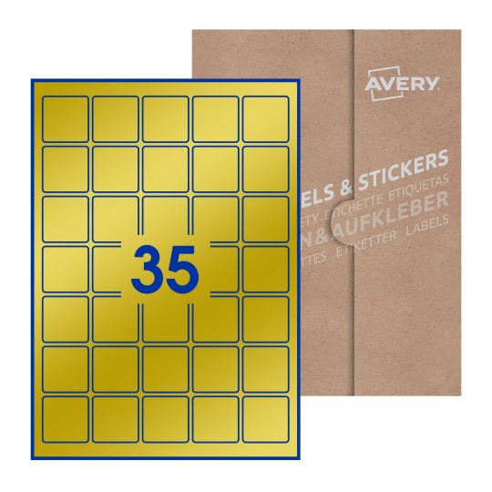 Square Labels - 37 x 37mm Square, Avery Blank Labels