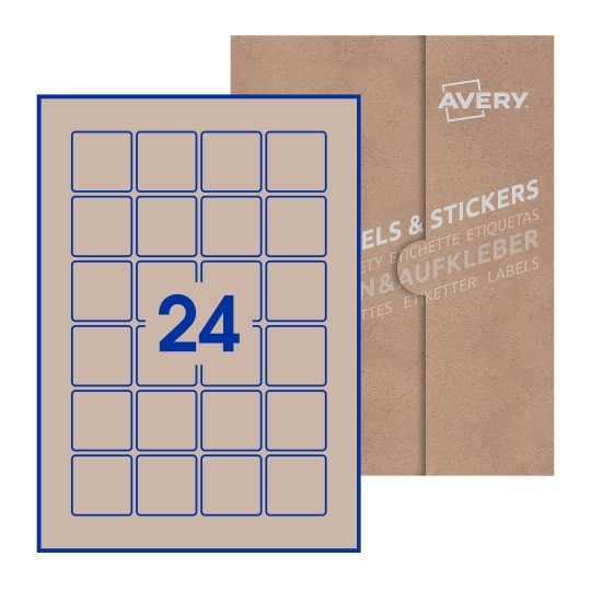 Square Labels - 40 x 40mm Square, Avery Blank Labels
