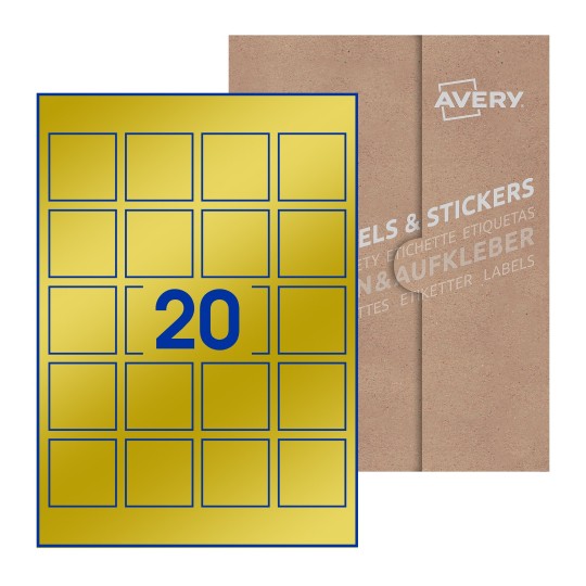 Square Labels - 45 x 45mm Square, Avery Blank Labels