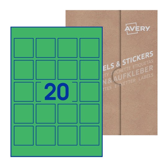 Square Labels - 45 x 45mm Square, Avery Blank Labels