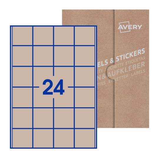 Square Labels - 50 x 50mm Square, Avery Blank Labels