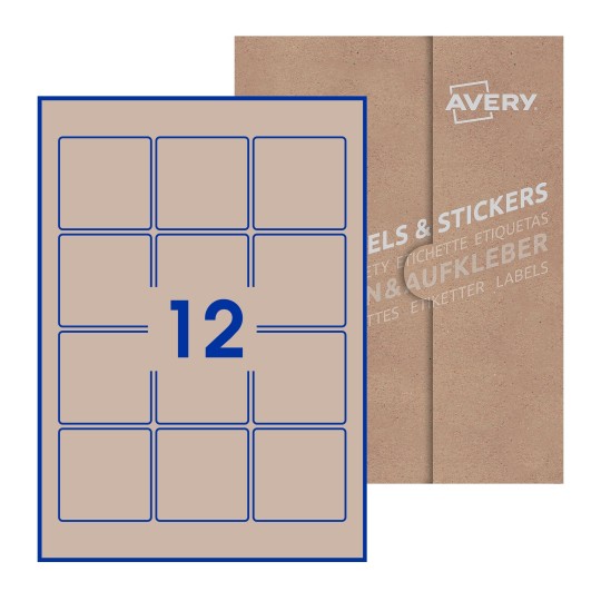 Square Labels - 60 x 60mm Square, Avery Blank Labels