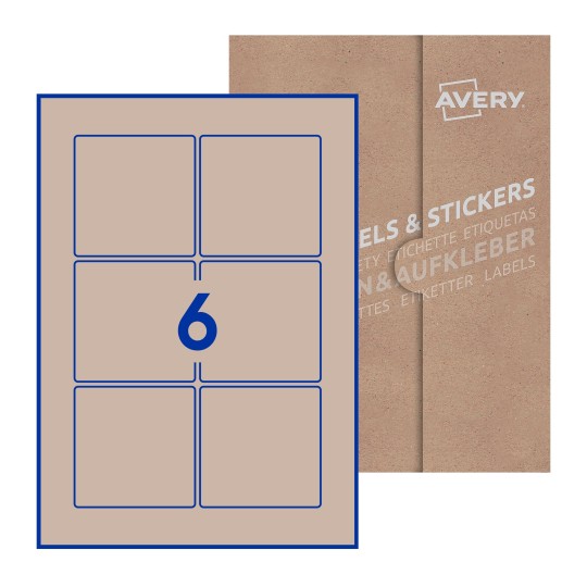 Square Labels - 80 x 80mm Square, Avery Blank Labels