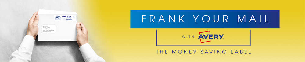 Frank your mail with Avery Franking Labels