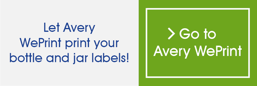 Order your bottle labels with Avery WePrint