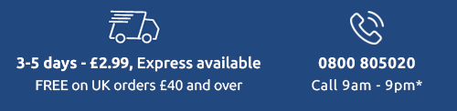 3-5 days delivery £2.99