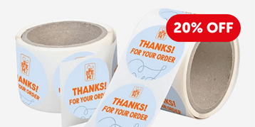 Roll labels 20% off