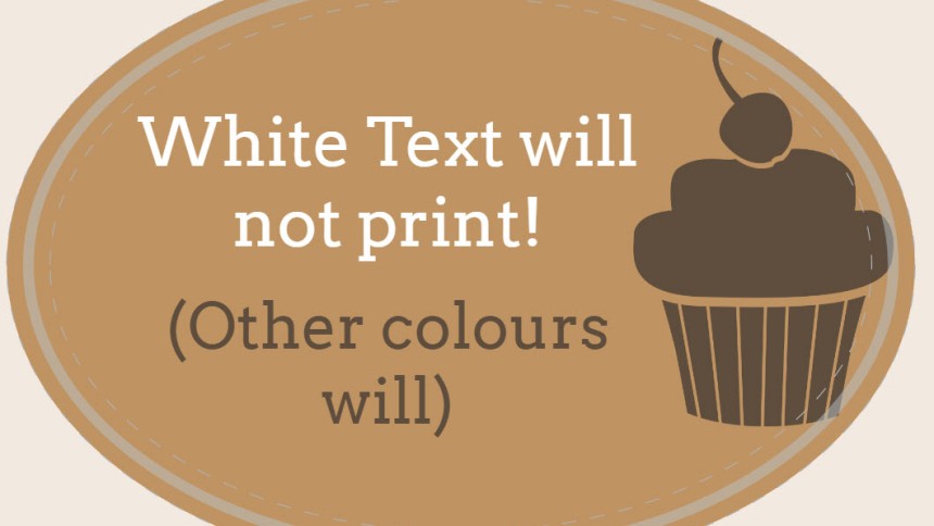 Avery design tips for non-white products