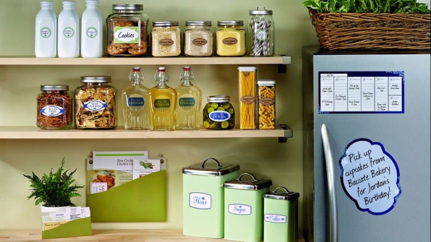 label up your kitchen with Avery