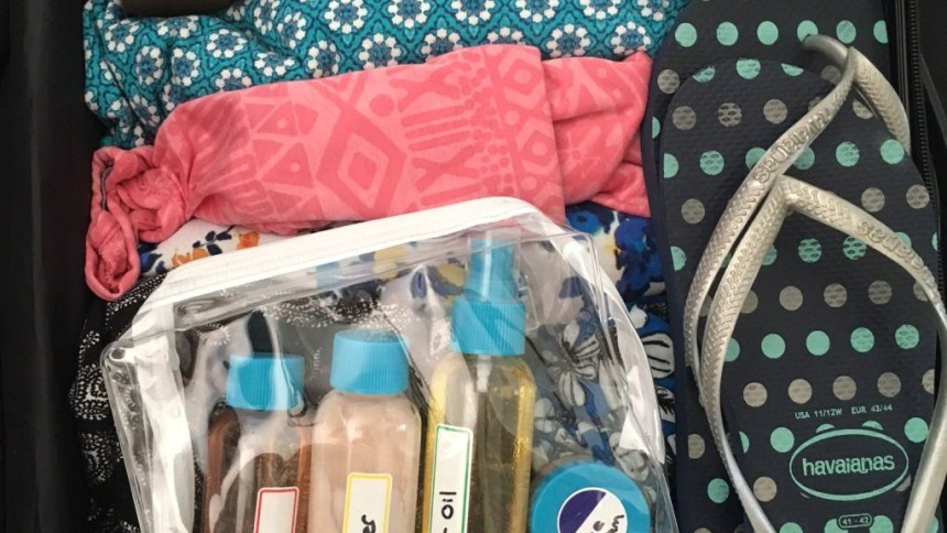 summer holidays suitcase