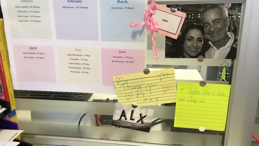 use the labels to stick up notices
