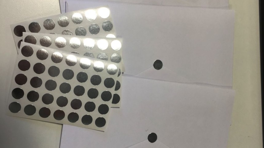 seal your envelopes with a small pack label
