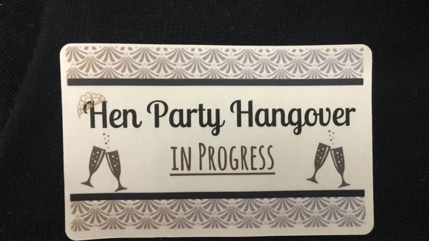 hangover name badges
