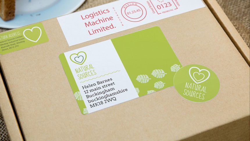 Show your branding on the address label