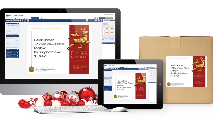 Design your Christmas labels with Avery Design & Print