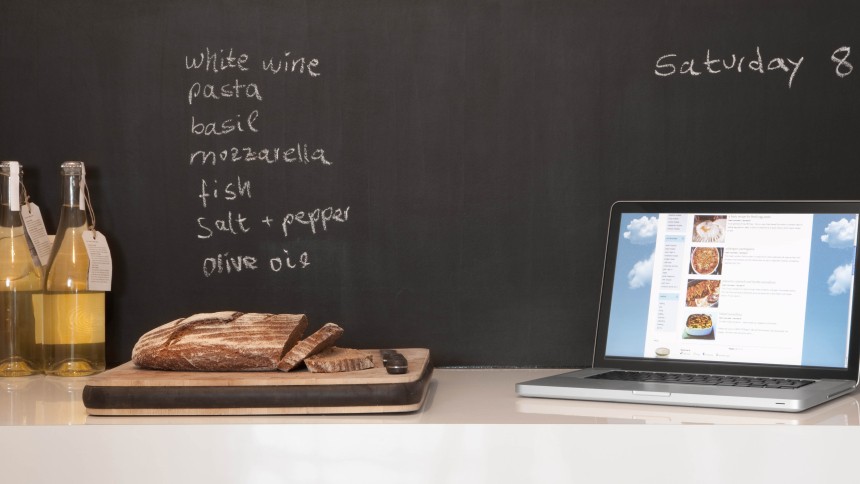Shopping List on Chalkboard