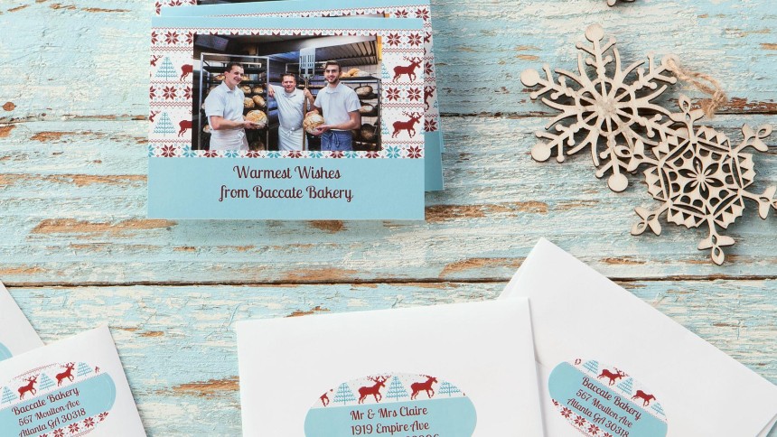 Create unique Christmas Cards with Avery printable A5 greetings cards