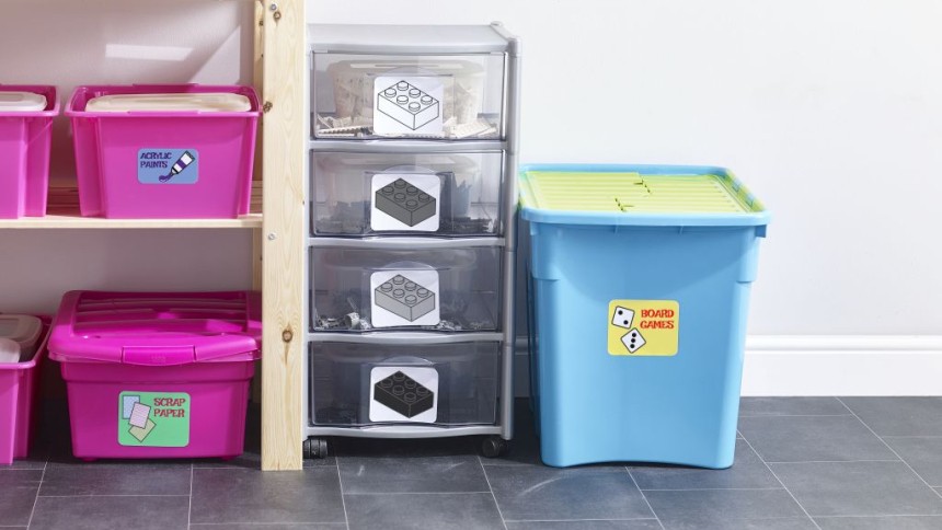 Storage box labels