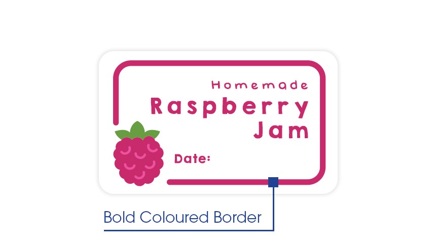 Use a bold coloured boarder to attract attention