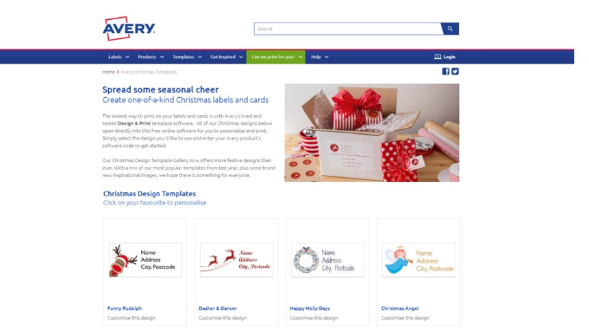 Avery Christmas Template Gallery