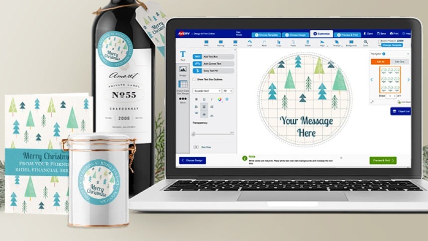 Avery Design & Print can help you create beautiful Christmas Label Designs