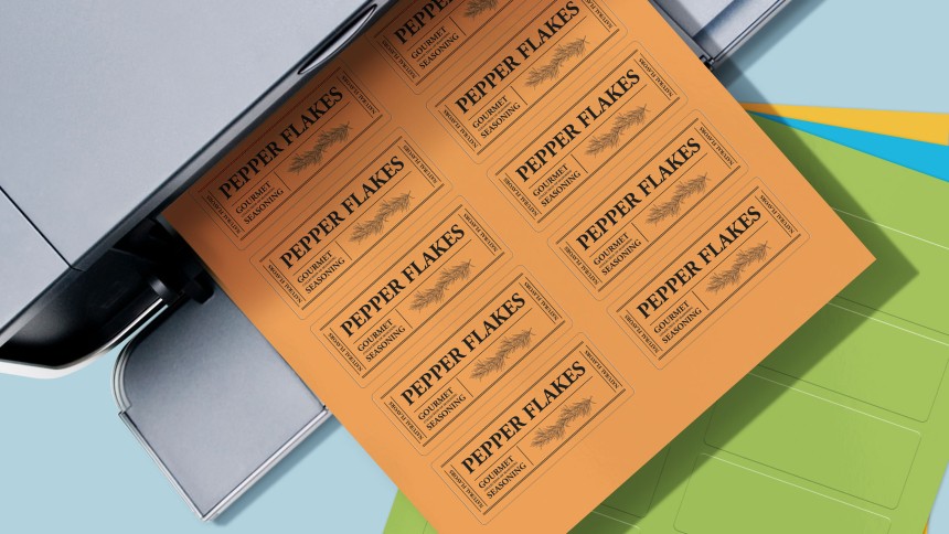 Blank Coloured Labels