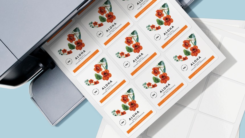 Blank Square Labels