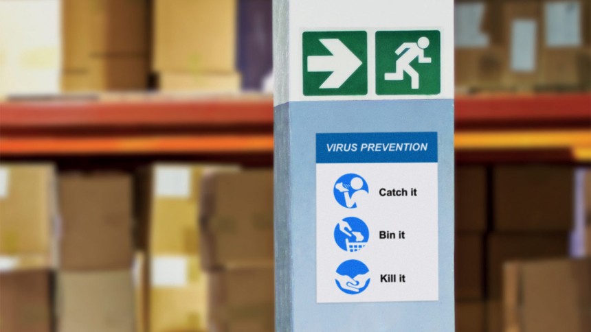 Avery Template Virus Prevention Sign
