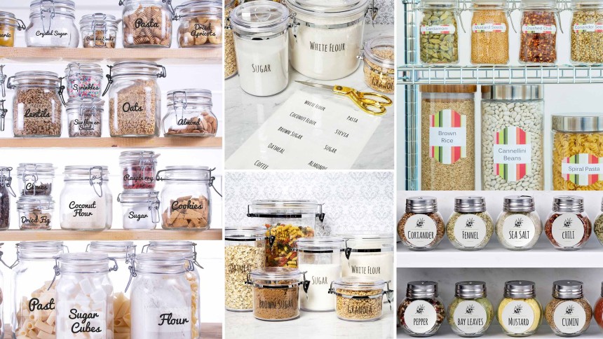 Use Avery Labels to organise your kitchen cupboards beautifully