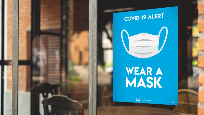 Avery COVID Sign - Coronavirus wear a face mask a4 posters