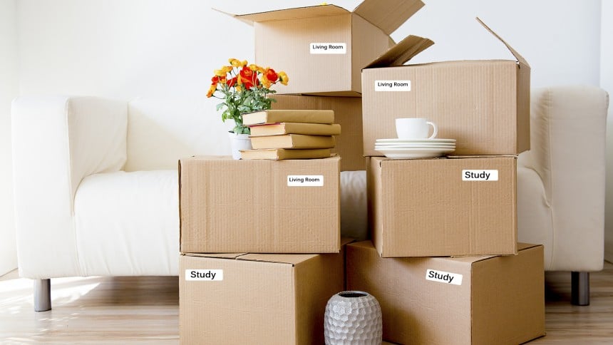 Label your boxes for moving house