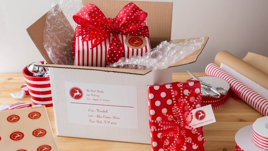 Christmas_parcel labels_packing parcels tips