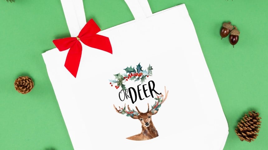 christmas 2020_diy gifts_tote bag_transfers_oh deer design