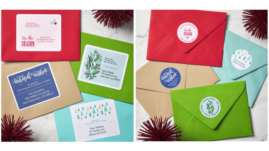Avery Address Labels make your Christmas Cards Magical