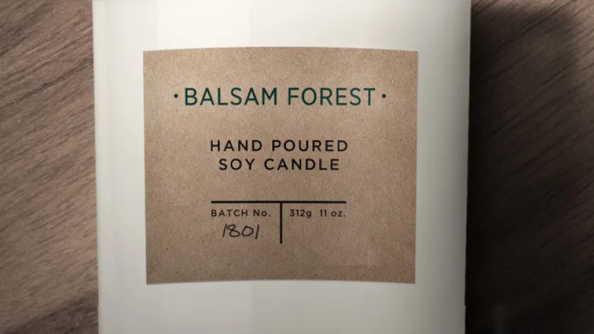 Brown Kraft Paper Candle Label