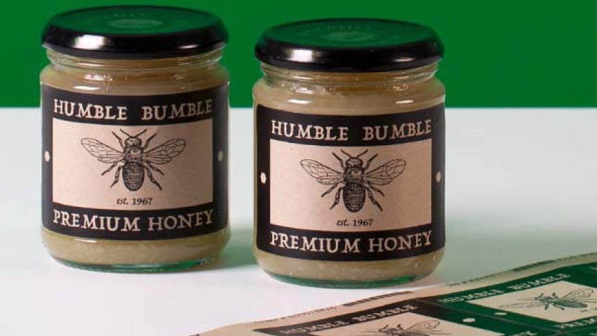 Kraft honey jar labelling