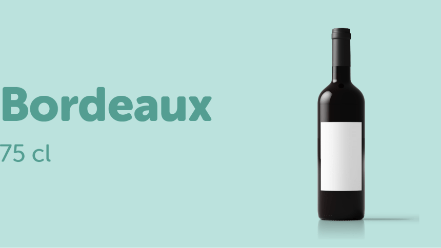 Bottle Label and sticker size guide 75cl rectangle label