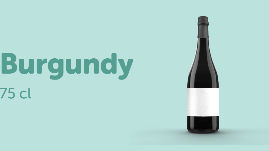 Bottle Label and sticker size guide 75cl rectangle label