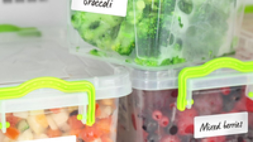 Healthy Food in Containers labelled with Avery Freezer Labels