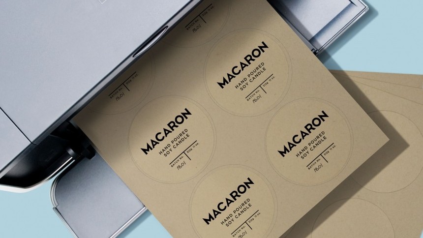 Kraft recycled blank labels to print yourself