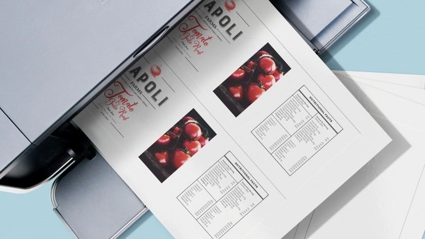 White recycled blank labels to print yourself