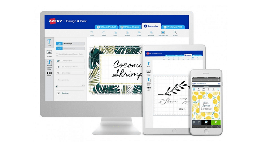 Avery Design and Print for computer, tablet and mobile