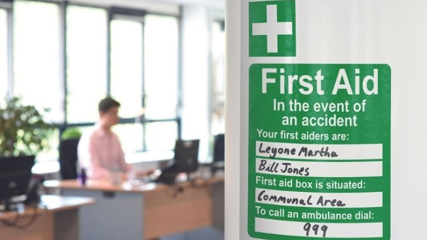 First Aid label Health and Safety Labelling