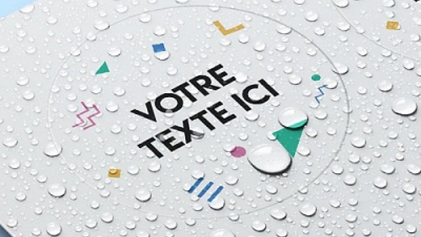 Waterproof labels - waterdrops