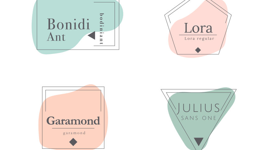 Choosing fonts for design and branding- Simple