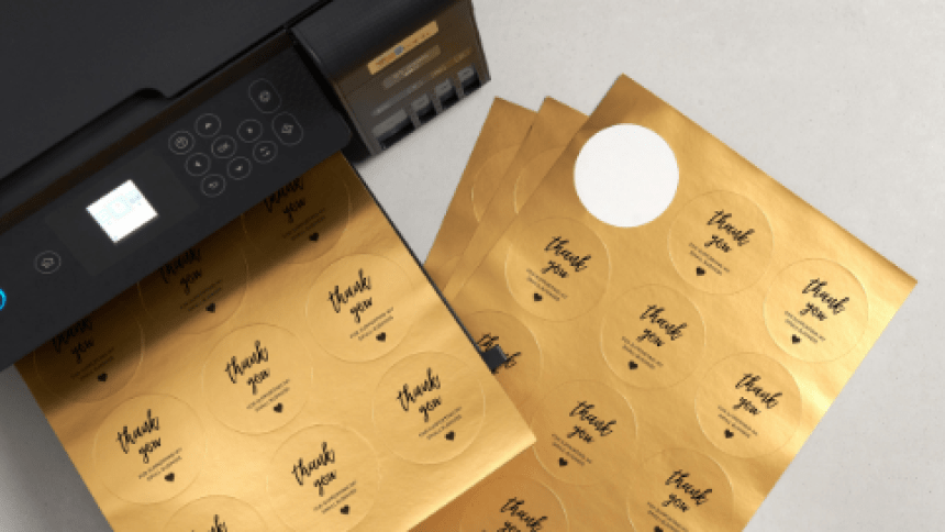 Avery gold labels , blank and printable