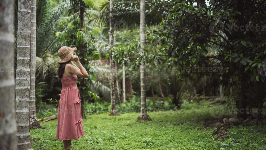 women in forest