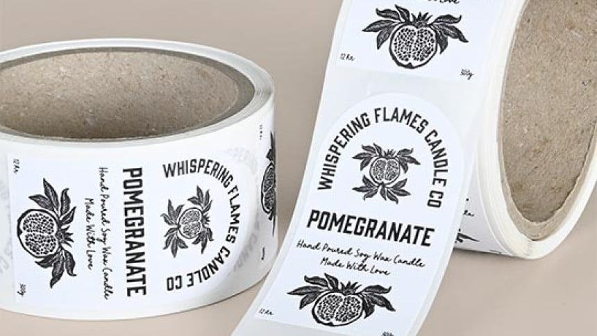 Cotton touch roll label material
